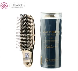 Премиум расческа S-HEART-S Scalp Brush World Premium Short Champagne Gold 11863