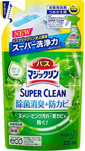 KAO Bath Magiclean Green Herb Чистящий спрей-пенка для ванной комнаты, с ароматом трав, сменная упаковка, 330мл. 12073