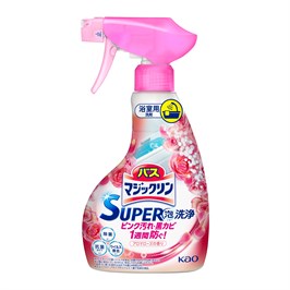 KAO Bath Magiclean Aroma Rose Чистящий спрей-пенка с противогрибковым эффектом, для ванной комнаты и душевых кабин, с ароматом роз, 350мл. 12074
