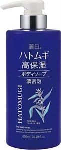 KUMANO YUSHI Reihaku Hatomugi Жидкое мыло для тела увлажняющее, с экстрактом семян бусенника и гиалуроновой кислотой, 600 мл. 12090