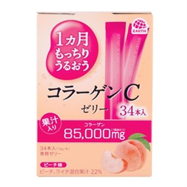 Коллагеновое желе с витамином С со вкусом персика Earth Collagen C Jelly Peach, 34 стика 12218